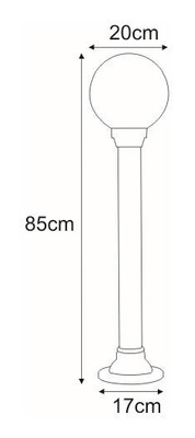 Lampa ogrodowa stojąca K-ML-OGROD 200 0.6 KL. DYM z serii ASTRID