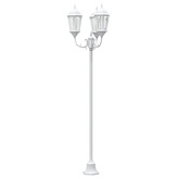 Lampa ogrodowa Biały 57 x 49 x 241 cm Aluminium i szkło