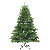 Sztuczna choinka z zawiasami Zielony 150 cm PVC, PE i stal