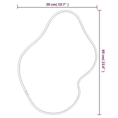 Lustro ścienne, złote, 60x50 cm