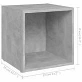 Szafki pod TV, 2 szt., szarość betonu, 37x35x37 cm