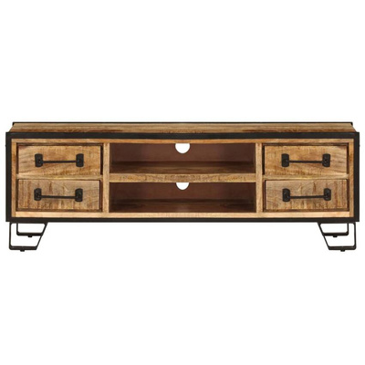 vidaXL Szafka pod TV z szufladami, 120x30x40 cm, lite drewno mango