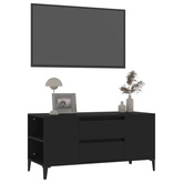 Szafka pod TV, czarna, 102x44,5x50 cm, materiał drewnopochodny vidaXL