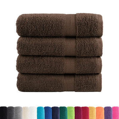 Ręczniki premium, SOLUND, 4 szt., brązowe, 100x150 cm, 600 g/m?