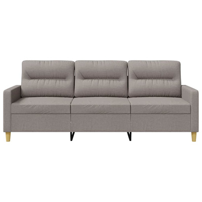 Sofa 3-osobowa, kolor taupe, 180 cm, tapicerowana tkaniną