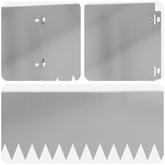 Krawężnik do trawnika 20 szt. 103 x 20 cm Stal srebrny