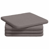 Poduszki na siedziska 4 pcs Ciemnoszary 40 x 40 x 3 cm tkanina