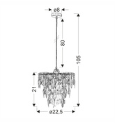 Armo Lampa Wisząca Chromowy 1X60W E27