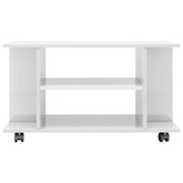 vidaXL Szafka pod TV, wysoki połysk, biała, 80x40x45 cm