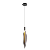 Lampa wisząca Nordic szklana pojedyncza dymiony klosz do jadalni