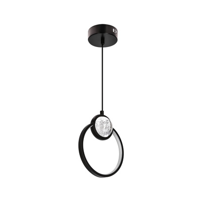 LACRIMA lampa wiszaca 20cm czarny 15W LED 3000K maskownica biała  31-35592
