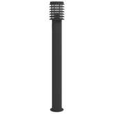 Lampa ogrodowa słupek z gniazdkiem, czarna, 110 cm, stal