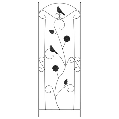 Ogrodzenie Ogrodowe 3 pcs Czarny 110 x 40 cm Stal