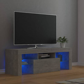 Szafka pod TV z oświetleniem LED, szarość betonu, 120x35x40 cm vidaXL