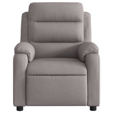 vidaXL Rozkładany fotel masujący, elektryczny, kolor taupe, tkanina