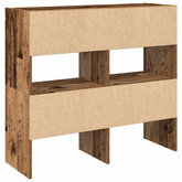 Stojaki na buty 2 szt., sztaplowany, stare drewno, 89,5x30x40cm
