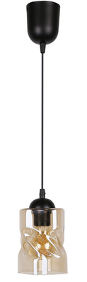 Lampa wisząca szklana czarna/bursztynowa Felis 31-00156