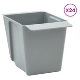 Skrzynki na kwiaty do palet euro 24 pcs jasnoszary