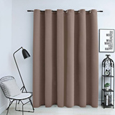 vidaXL Zasłona zaciemniająca z metalowymi kółkami, taupe, 290x245 cm