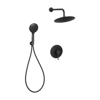 Zestaw podtynkowy z baterią podtynkową 2-funkcyjną Dafni czarny  Invena