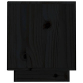 vidaXL Szafka pod TV, czarna, 70x34x40 cm, lite drewno sosnowe