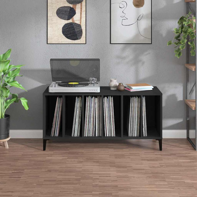 na płyty, czarna, 100x38x48 cm, materiał drewnopochodny Szafka