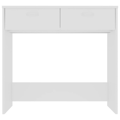 Biurko, białe, 80x40x75 cm, materiał drewnopochodny