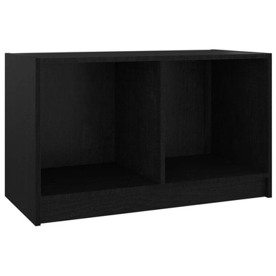 vidaXL Szafka pod TV, czarna, 70x33x42 cm, drewno sosnowe