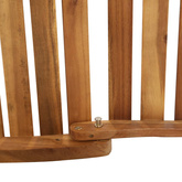 Leżak z poduszką, lite drewno akacjowe, ciemnoszary