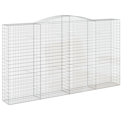 Kosze gabionowe, 8 szt, 400x50x220/240 cm, galwanizowane żelazo