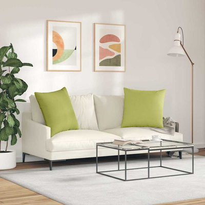Poduszki na sofę 2 pcs Jasnozielony 80 x 80 cm tkanina