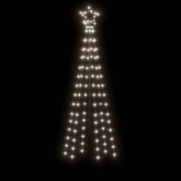 vidaXL Choinka z kołkiem gruntowym, 108 zimnych białych LED, 180 cm