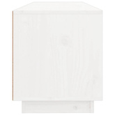 vidaXL Szafka pod TV, biała, 100x34x40 cm, lite drewno sosnowe