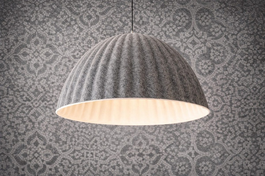 Lampa wisząca GREY ACCOUSTIC 75 - filc, tkanina