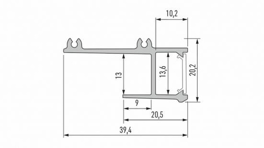 Profil LED LUMINES typ APA12 biały lakierowany 2,02 m