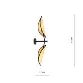 Kinkiet VENE K2 BLACK/RATTAN