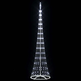 Choinka świąteczna LED z podstawą Chłodna biel 250 cm Metal