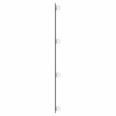Lustro ścienne z LED, 30x80 cm, szklane, prostokątne
