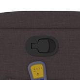 vidaXL Podnoszony fotel masujący, rozkładany, ciemnobrązowy, tkanina