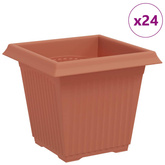 Kwadratowa doniczka na kwiaty 24 pcs Czerwony ceglasty