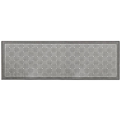 vidaXL Dywan zewnętrzny, szaro-biały, 80x250 cm, dwustronny