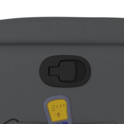 vidaXL Rozkładany fotel masujący, szary, obity sztuczną skórą