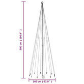 vidaXL Choinka z kołkiem gruntowym, 732 zimne białe LED, 500 cm