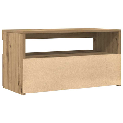 Szafka pod TV z oświetleniem LED, dąb artisan, 75x35x40 cm