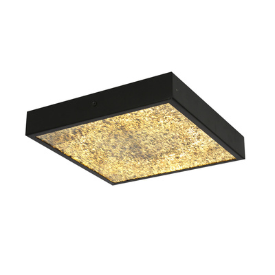 Luxan Lampa sufitowa czarny 28w led 4000k fornir golden