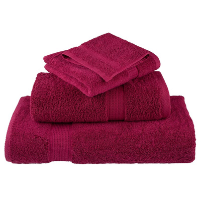 Ręczniki premium, SOLUND, 2 szt., bordowe, 100x200 cm, 600 g/m?