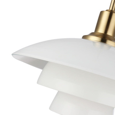 Nowoczesna Lampa Wisząca 30cm Biała ze Szkła Abruzzo Grami