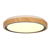 Aflo lampa sufitowa plafon drewn+czarny 24W LED 3000/4000/6000K 38cm klosz biały