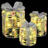 Dekoracja Pudełka Prezentowego 3 szt. 60 LED Ciepła biel PET