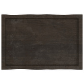 Blat, ciemnobrązowy 80x50x(2-6) cm drewno z naturalną krawędzią